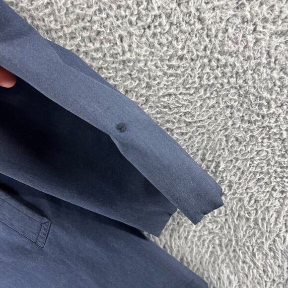 Vintage London Fog Bomber Jacket Men's 42 Blue Faded Reeves Zip Faded Talon 70s - Picture 5 of 11